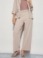 CODE Solid Wide Leg Trousers - Image 2