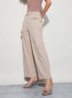 CODE Solid Wide Leg Trousers - Image 3
